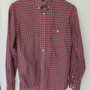 GEORGIA Red and black men's cotton button down